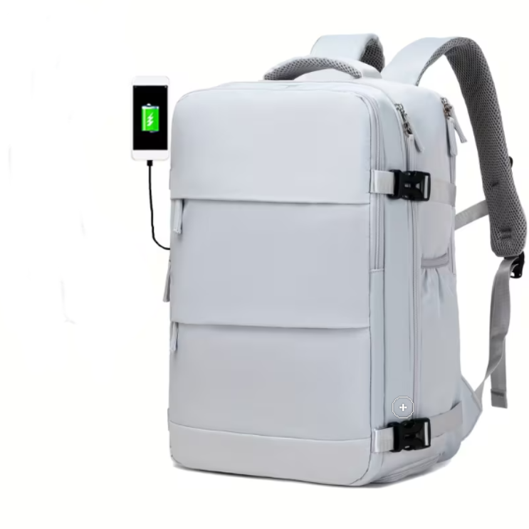 Mochila de viaje con puerto de carga   40x30x20