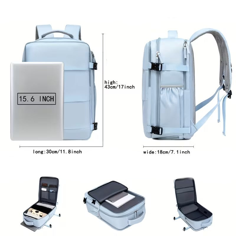 Mochila de viaje con puerto de carga   40x30x20